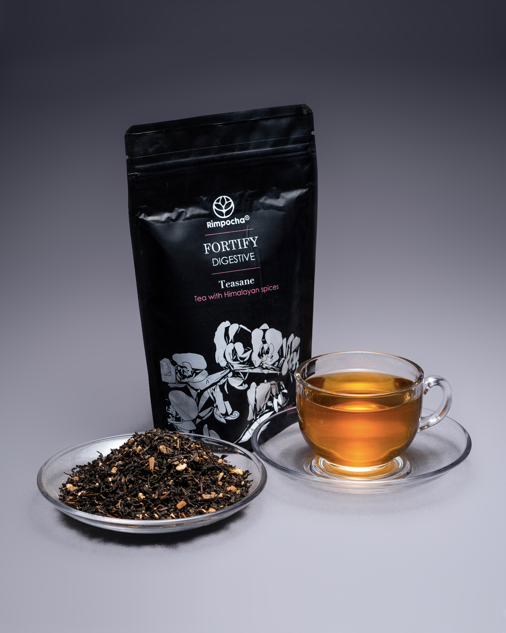 Fortify black tea, cinnamon, and ginger flakes